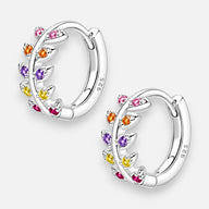 Argolla Huggie Espiga Circones Multicolor 10 mm