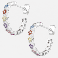 Semi Argolla Estrellas Circones Multicolor 19 mm