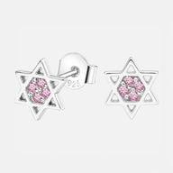 Aro Estrella de David Circones Rosa Francia 6 mm