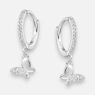 Argolla Huggie Mariposa Circones 13 mm