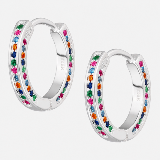 Argolla Huggie Circones Multicolor 15 mm