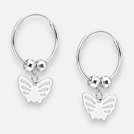 Argolla Esferas Facetadas Mariposa 18 mm
