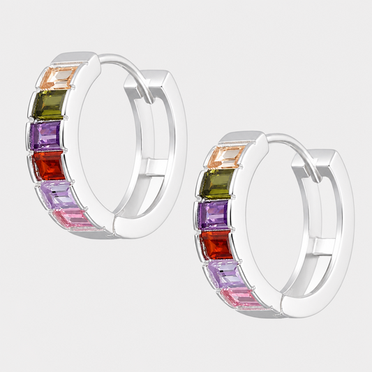 Argolla Huggie Circones Multicolor 15 mm