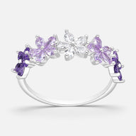 Anillo Flores Circones Amatista