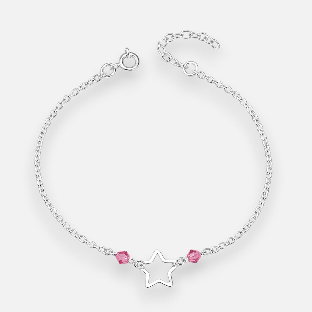 Pulsera Estrella Cristales Hecho con Swarovski® Rosado