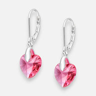 Aro Clip Corazón Cristal Hecho con Swarovski® Rose