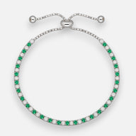 Pulsera Ajustable Circones Tenis Esmeralda