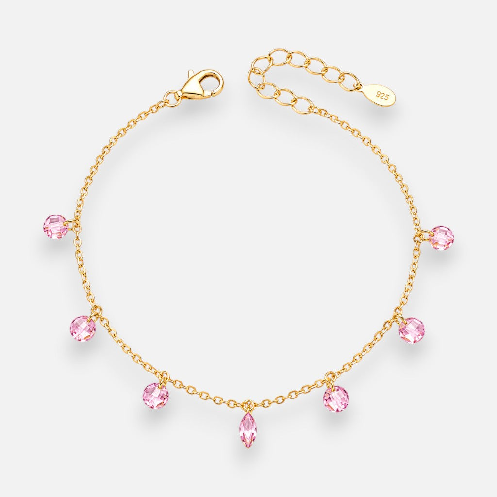 Pulsera Cristales Hecho con  Swarovski® Rosado