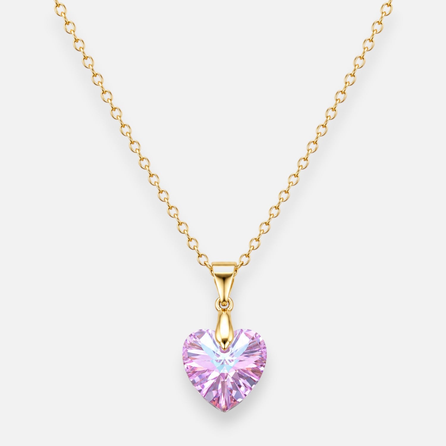 Collar Corazón Cristal Hecho con Swarovski® Lila