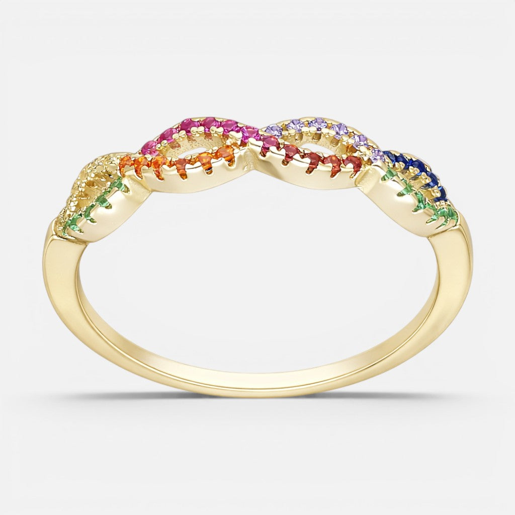 Anillo Cintillo Infinitos Circones Multicolor