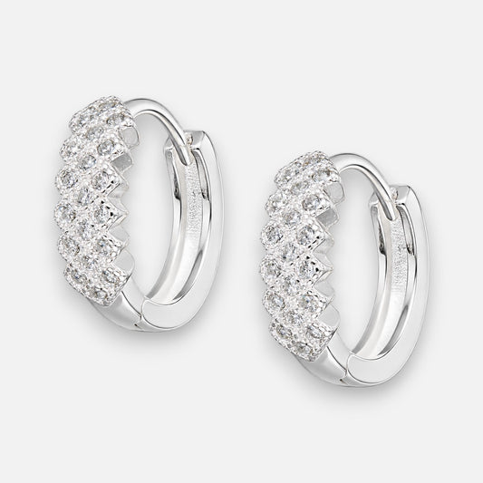 Argolla Huggie Rombo Circones 13 mm