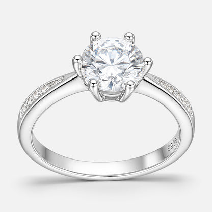 Anillo Solitario Moissanita