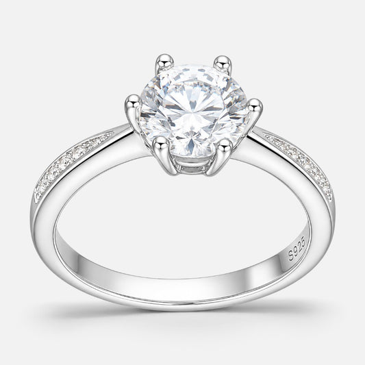 Anillo Solitario Moissanita