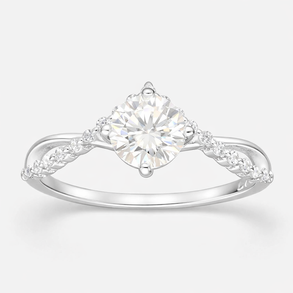 Anillo del Deseo Moissanita y Circones