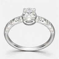 Anillo Solitario Moissanita
