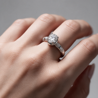 Anillo Solitario Moissanita