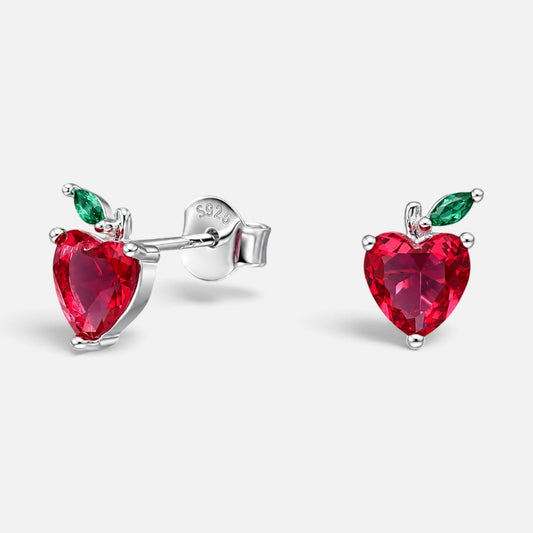 Aro Corazón Frutilla Circón