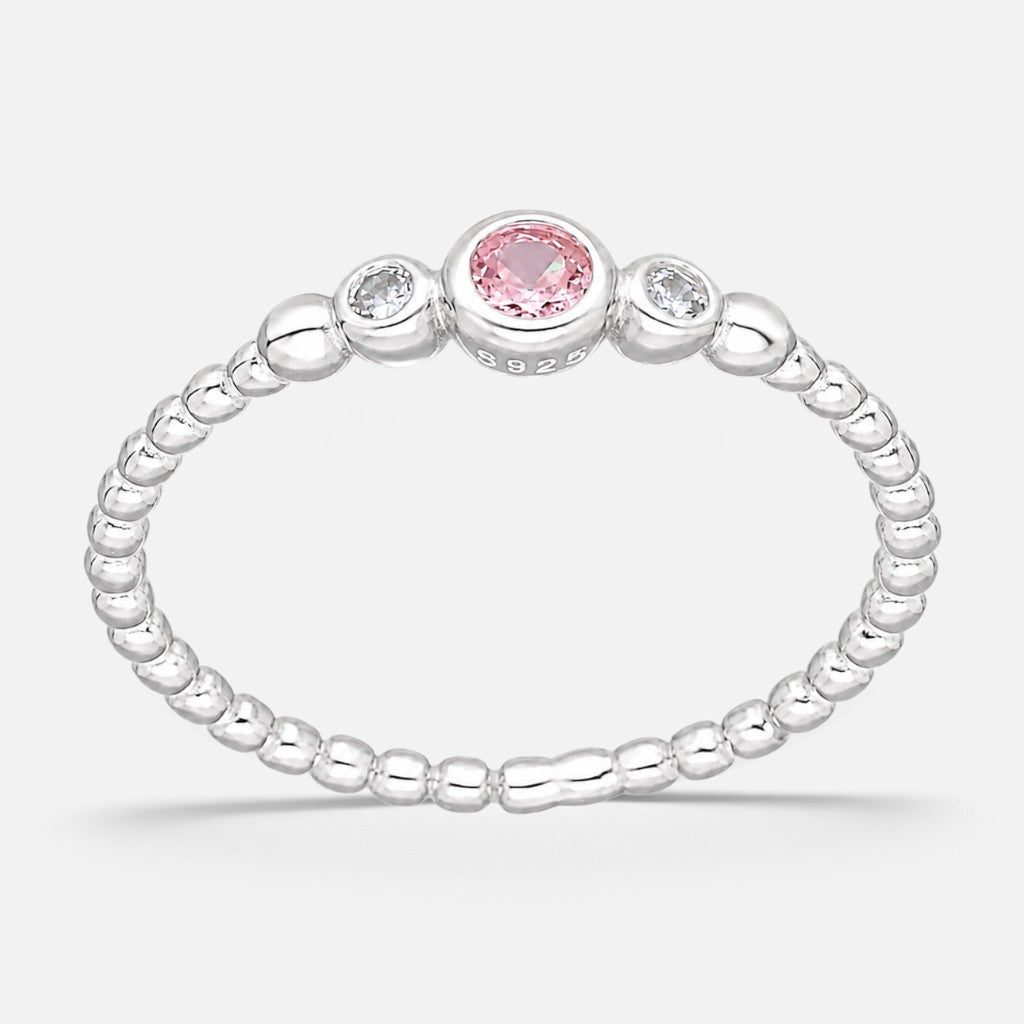 Anillo Esferas Circones Rosa Francia