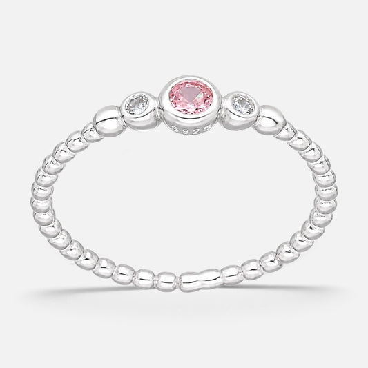 Anillo Esferas Circones Rosa Francia
