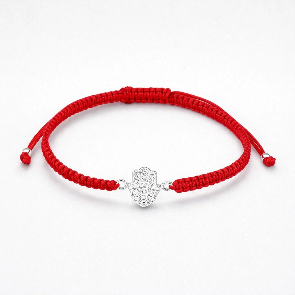 Pulsera Ajustable Hilo Rojo Mano de Fatima