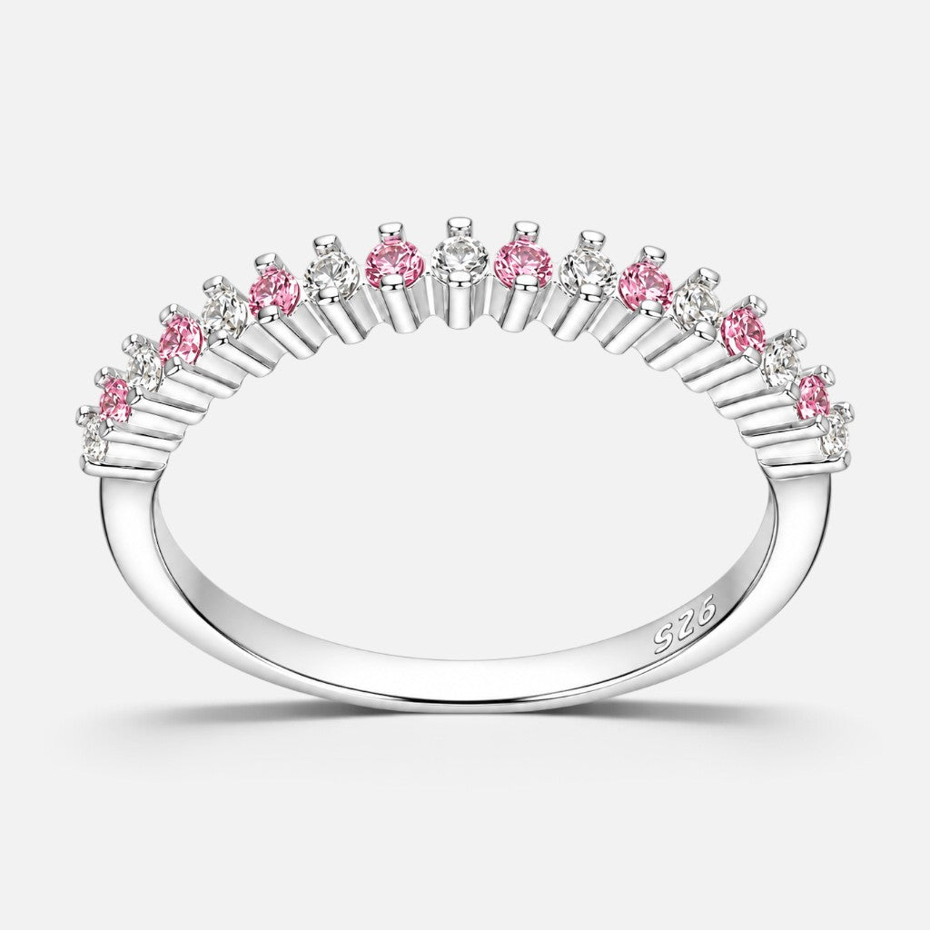 Anillo Cintillo Circones Rosa Francia
