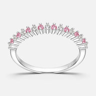Anillo Cintillo Circones Rosa Francia