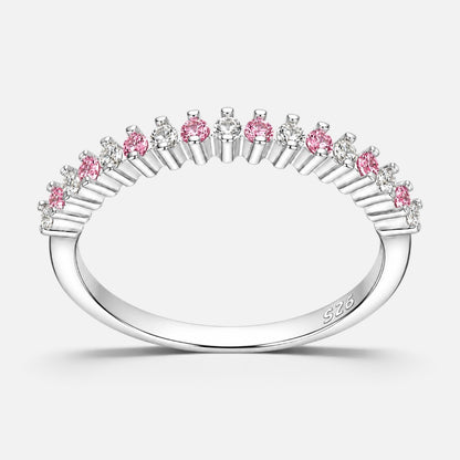 Anillo Cintillo Circones Rosa Francia