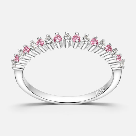 Anillo Cintillo Circones Rosa Francia