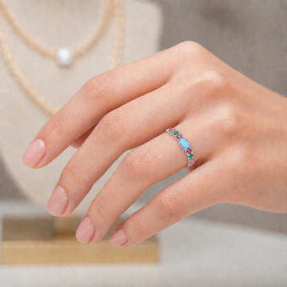 Anillo Cintillo Circones Multicolor