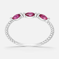 Anillo Entorchado Circones Marquise Rubí