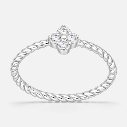 Anillo Entorchado Trébol de la Suerte Circones