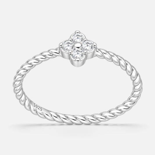 Anillo Entorchado Trébol de la Suerte Circones