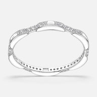 Anillo Cintillo Flor Circones