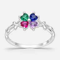 Anillo Trébol Corazones Circones Multicolor