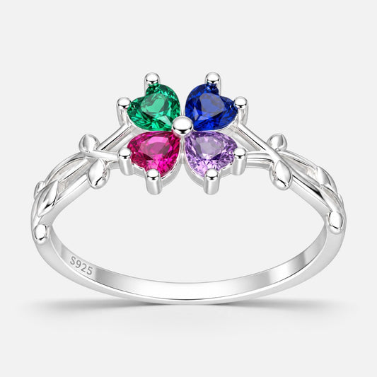 Anillo Trébol Corazones Circones Multicolor