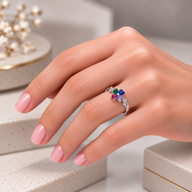 Anillo Trébol Corazones Circones Multicolor