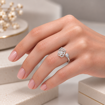 Anillo Ajustable Rosa de Abril Circones