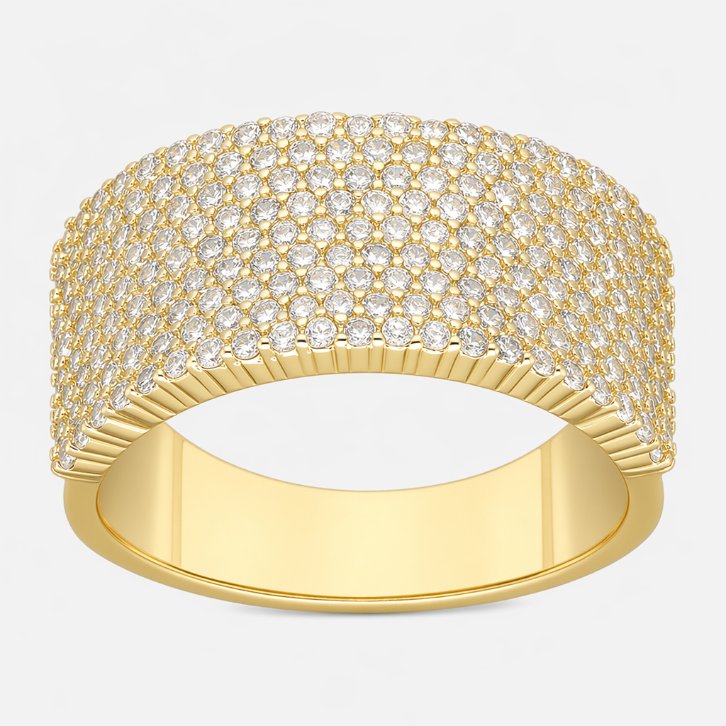 Anillo Cintillo Circones Pavé