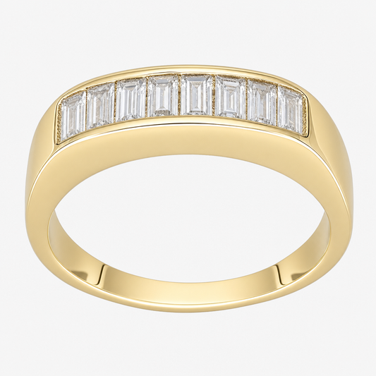 Anillo Cintillo Circones Baguette