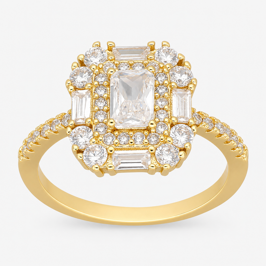 Anillo Rectangular Circones Baguette