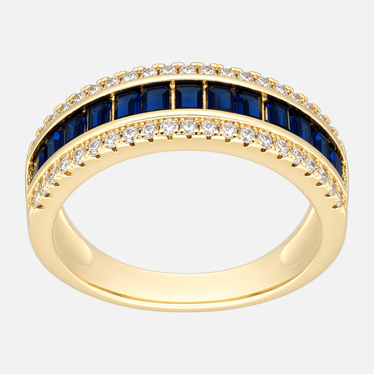 Anillo Cintillo Circones Baguette