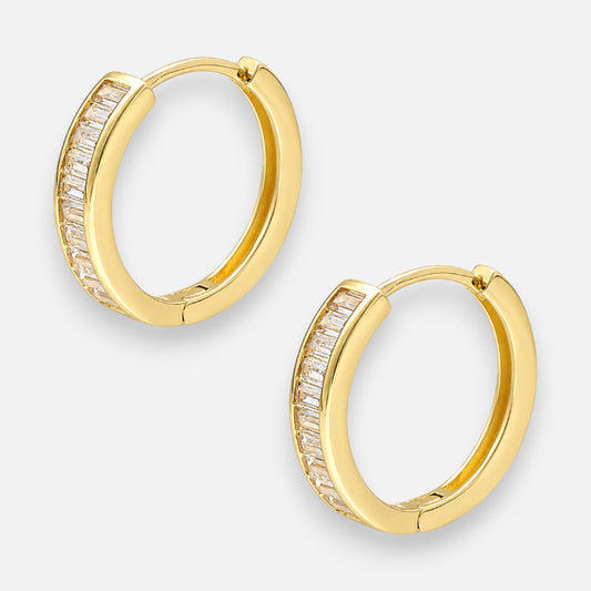 Argolla Huggie Circones Baguette 18 mm