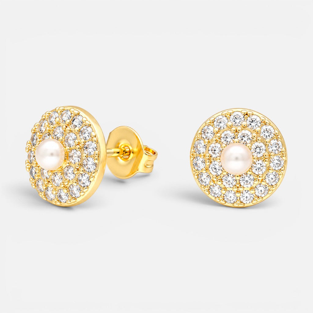 Aro Circulo Circones Pavé Perla
