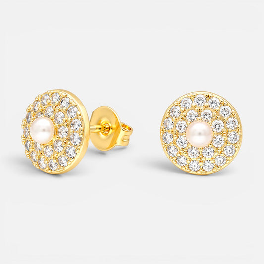 Aro Circulo Circones Pavé Perla