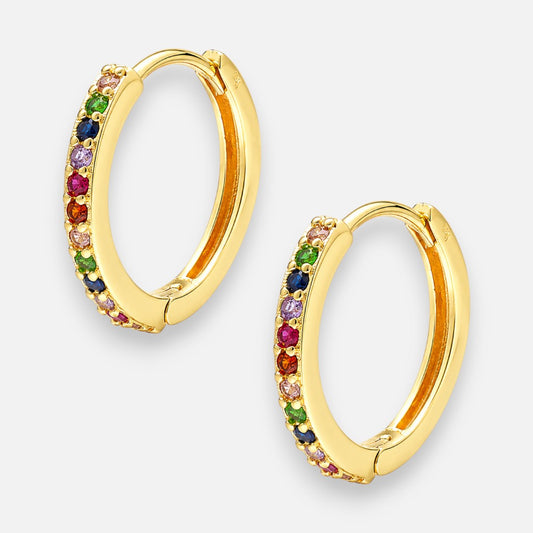 Argolla Huggie Circones Multicolor 18 mm
