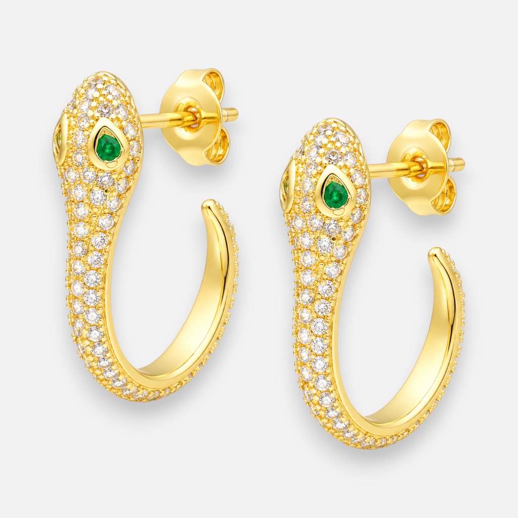 Semi Argolla Serpiente Circones Pavé 20 mm