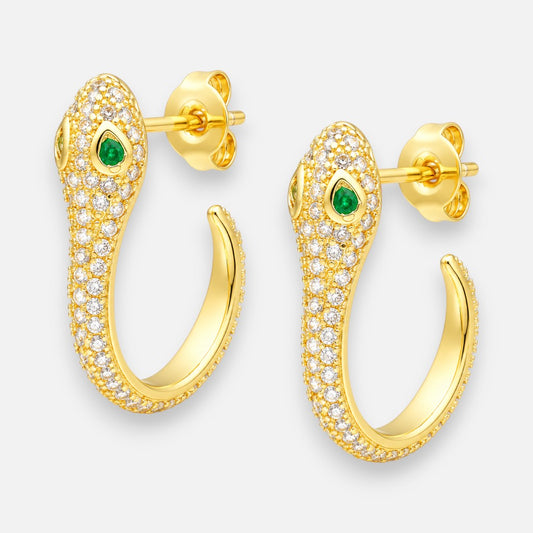 Semi Argolla Serpiente Circones Pavé 20 mm