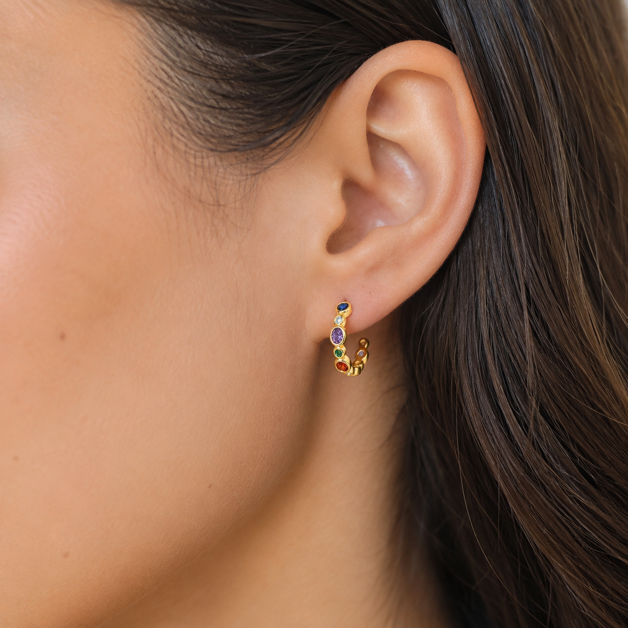 Semi Argolla Circones Multicolor 19 mm