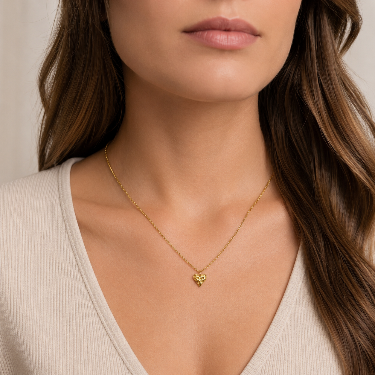 Collar Corazón Facetado