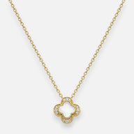 Collar Trébol de la Suerte Circones Nácar